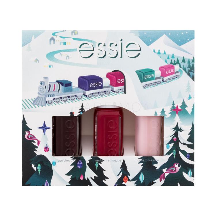 Essie Nail Polish Christmas Mini Trio Pack Ajándékcsomagok körömlakk 15 ml + körömlakk 15 ml + körömlakk 15 ml
