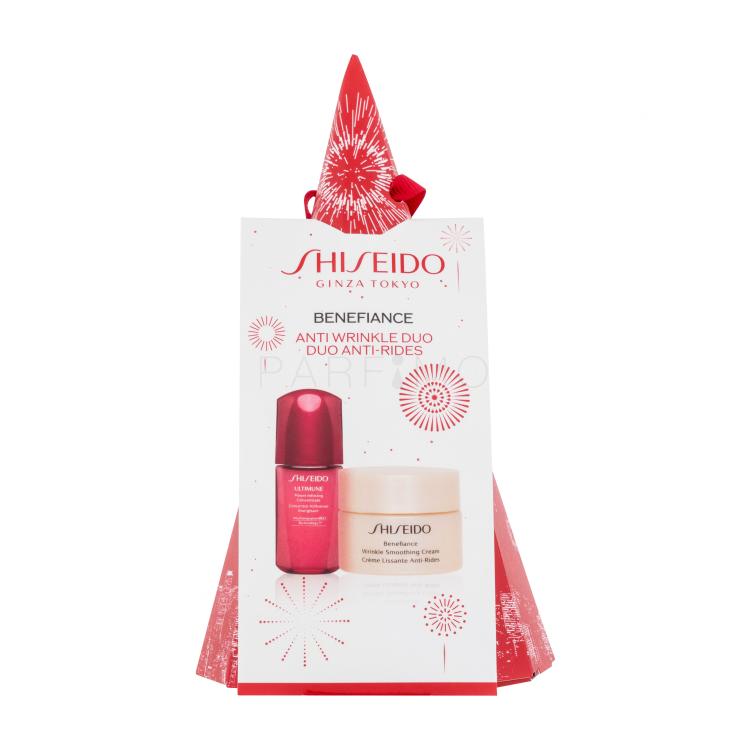 Shiseido Benefiance Anti Wrinkle Duo Ajándékcsomagok Benefiance Wrinkle Smoothing Cream nappali arckrém 30 ml + Ultimune Power Infusing Concentrate arcszérum 10 ml