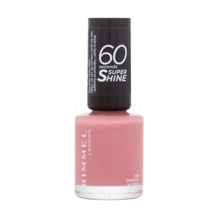 Rimmel London 60 Seconds Super Shine Körömlakk nőknek 8 ml Változat 235 Preppy In Pink