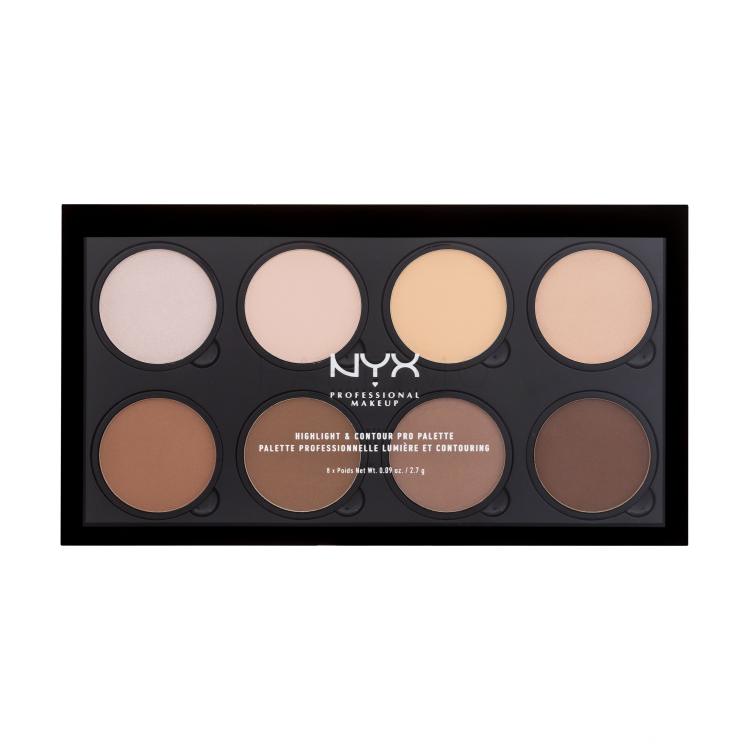 NYX Professional Makeup Highlight &amp; Contour PRO Kontúrozó paletta nőknek 21,6 g Változat Nude