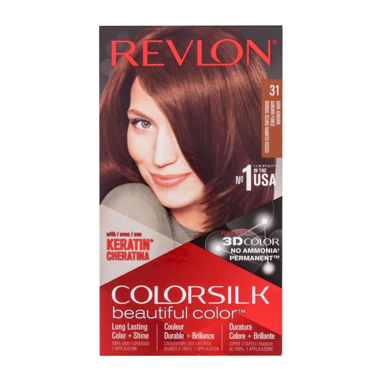 Revlon Colorsilk Beautiful Color Hajfesték nőknek Változat 31 Dark Auburn Szett