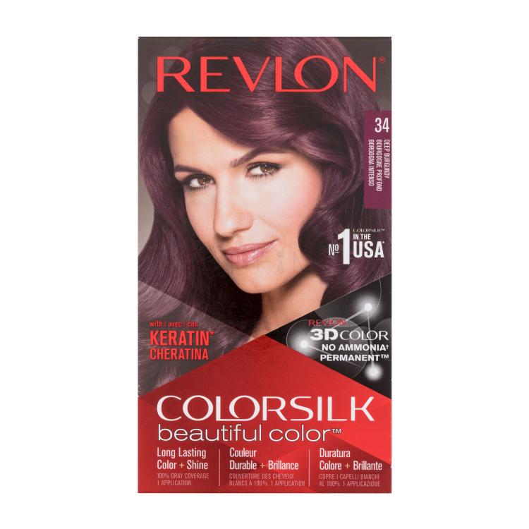 Revlon Colorsilk Beautiful Color Hajfesték nőknek Változat 34 Deep Burgundy Szett
