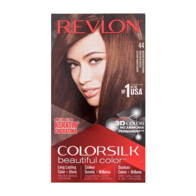 Revlon Colorsilk Beautiful Color Hajfesték nőknek Változat 44 Medium Reddish Brown Szett