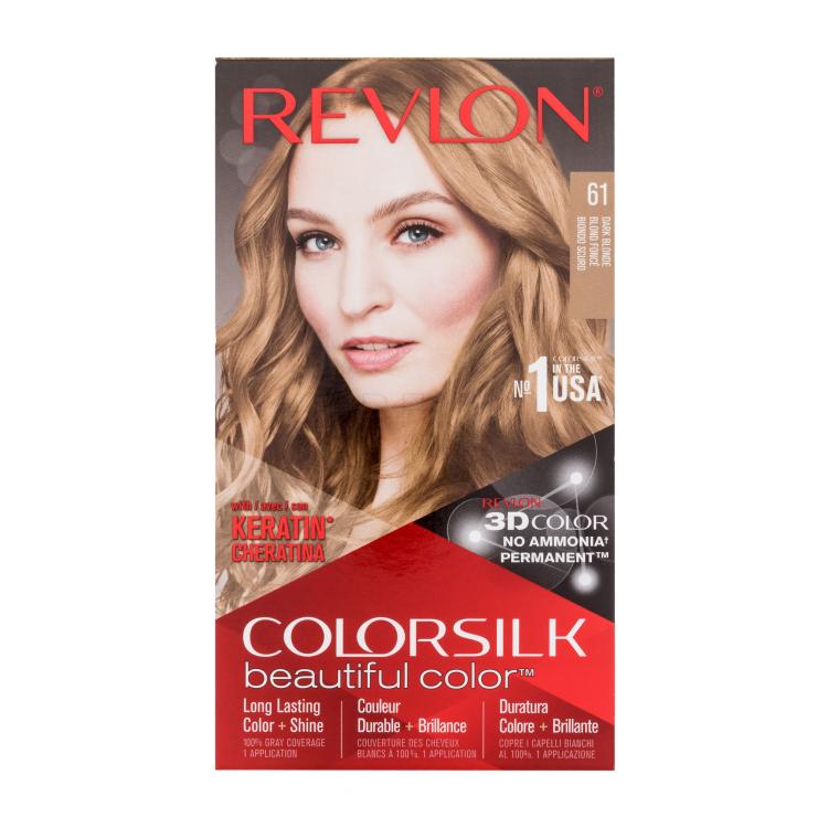 Revlon Colorsilk Beautiful Color Hajfesték nőknek Változat 61 Dark Blonde Szett