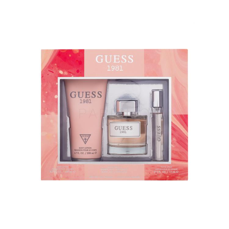 GUESS Guess 1981 Ajándékcsomagok Eau de Toilette 100 ml + testápoló tej 200 ml + Eau de Toilette 15 ml