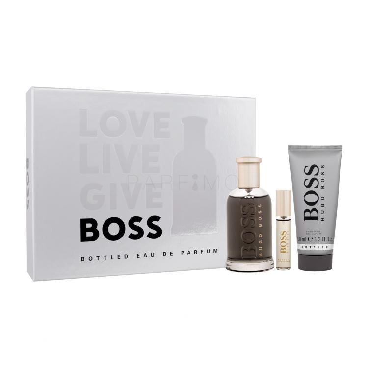 HUGO BOSS Boss Bottled SET1 Ajándékcsomagok Eau de Parfum 100 ml + Eau de Parfum 10 ml + tusfürdő 100 ml