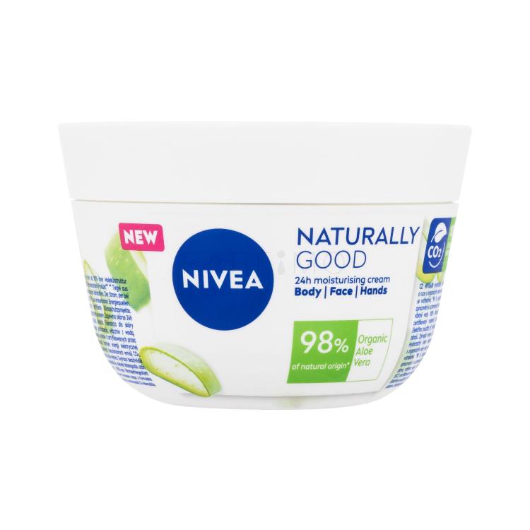 Nivea Naturally Good Organic Aloe Vera Body Face Hands Testápoló krém nőknek 200 ml