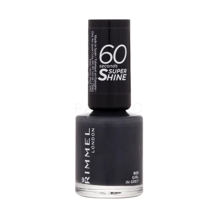 Rimmel London 60 Seconds Super Shine Körömlakk nőknek 8 ml Változat 905 Girl In Grey