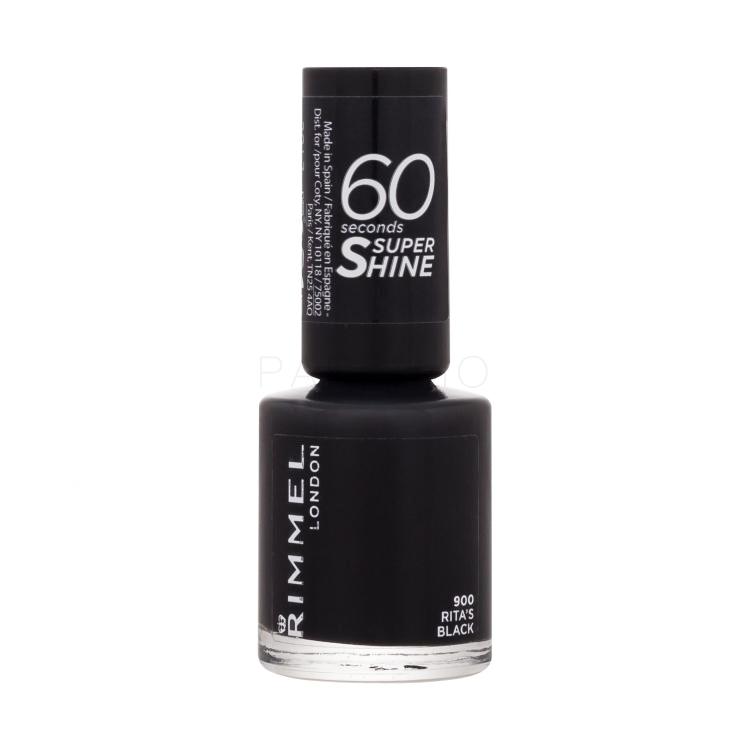Rimmel London 60 Seconds Super Shine Körömlakk nőknek 8 ml Változat 900 Rita´s Black