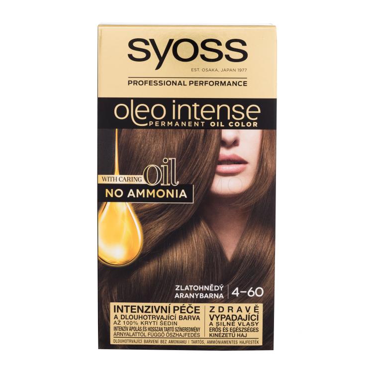Syoss Oleo Intense Permanent Oil Color Hajfesték nőknek 50 ml Változat 4-60 Gold Brown