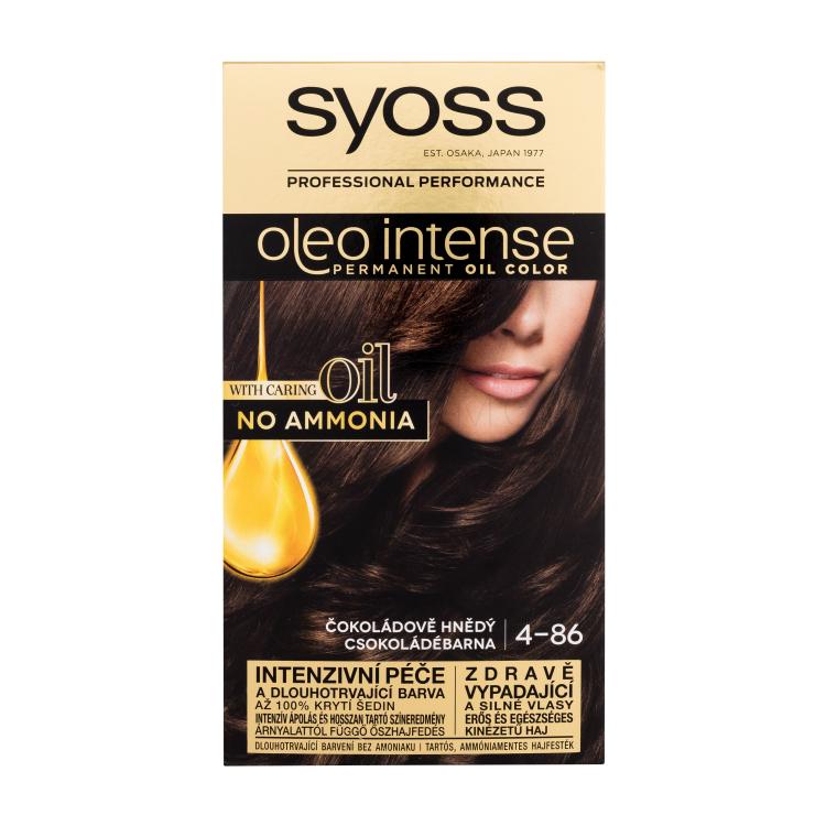 Syoss Oleo Intense Permanent Oil Color Hajfesték nőknek 50 ml Változat 4-86 Chocolate Brown