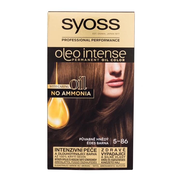 Syoss Oleo Intense Permanent Oil Color Hajfesték nőknek 50 ml Változat 5-86 Sweet Brown