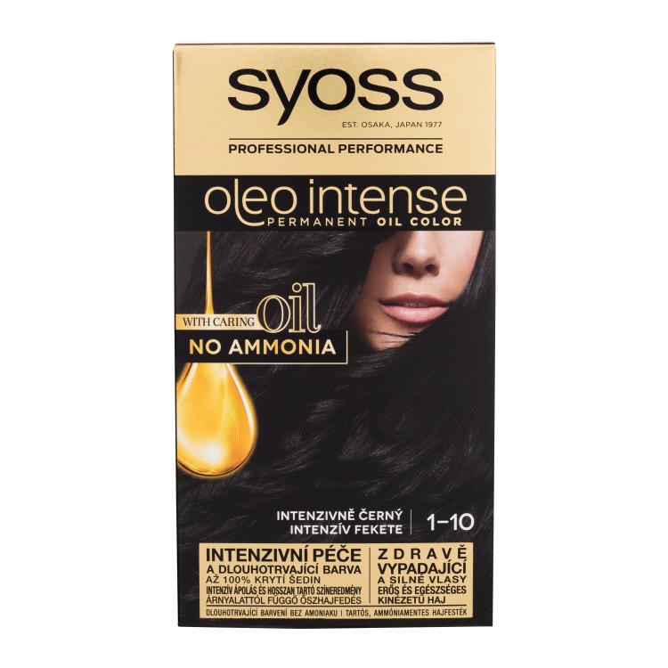 Syoss Oleo Intense Permanent Oil Color Hajfesték nőknek 50 ml Változat 1-10 Intense Black