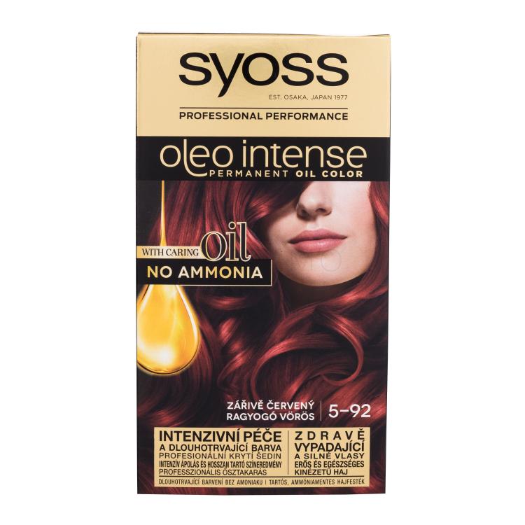 Syoss Oleo Intense Permanent Oil Color Hajfesték nőknek 50 ml Változat 5-92 Bright Red
