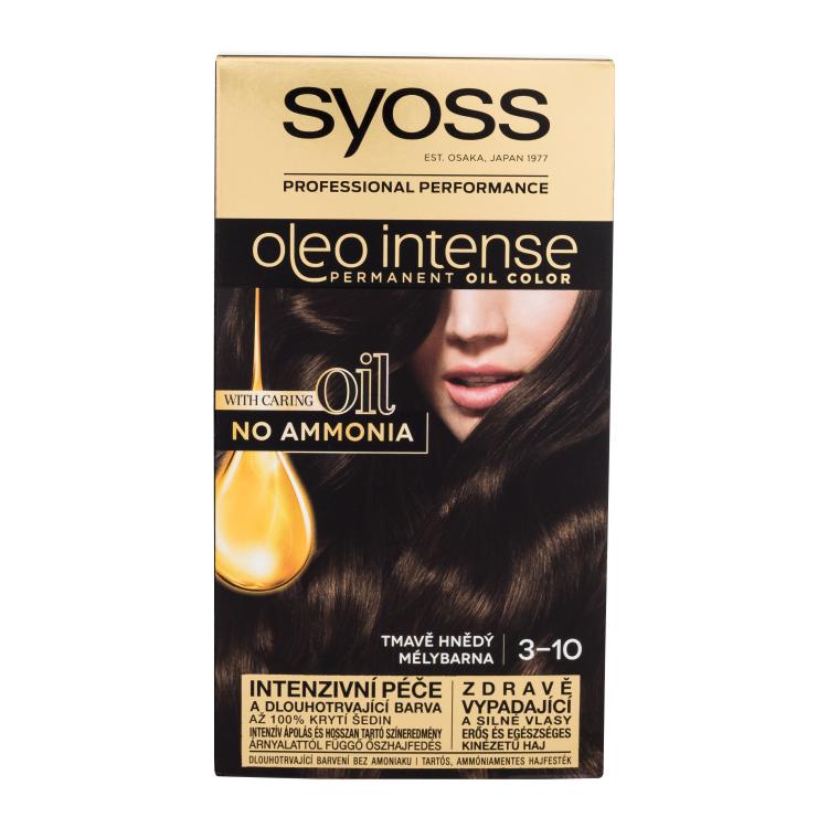 Syoss Oleo Intense Permanent Oil Color Hajfesték nőknek 50 ml Változat 3-10 Deep Brown