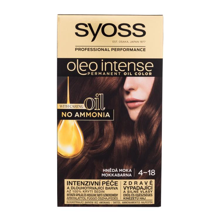 Syoss Oleo Intense Permanent Oil Color Hajfesték nőknek 50 ml Változat 4-18 Mokka Brown