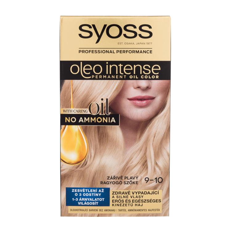 Syoss Oleo Intense Permanent Oil Color Hajfesték nőknek 50 ml Változat 9-10 Bright Blond