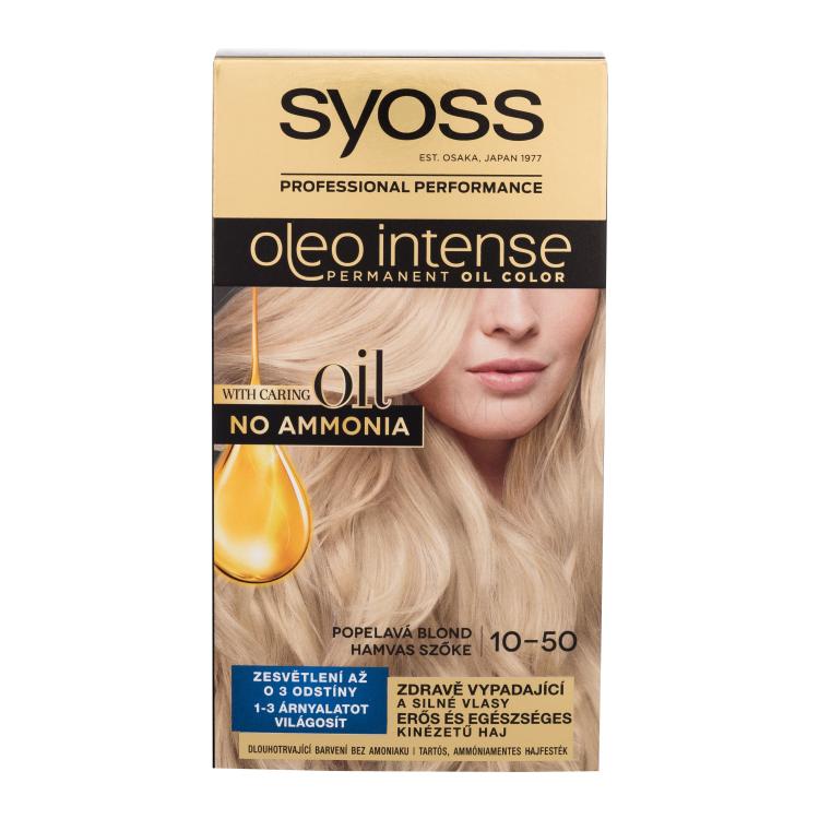 Syoss Oleo Intense Permanent Oil Color Hajfesték nőknek 50 ml Változat 10-50 Ashy Blond