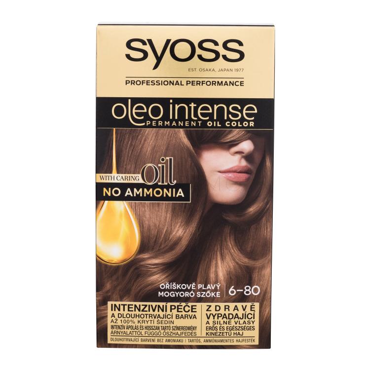 Syoss Oleo Intense Permanent Oil Color Hajfesték nőknek 50 ml Változat 6-80 Hazelnut Blond