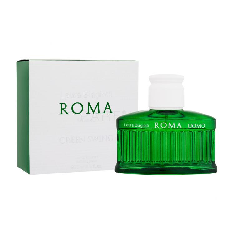 Laura Biagiotti Roma Uomo Green Swing Eau de Toilette férfiaknak 75 ml