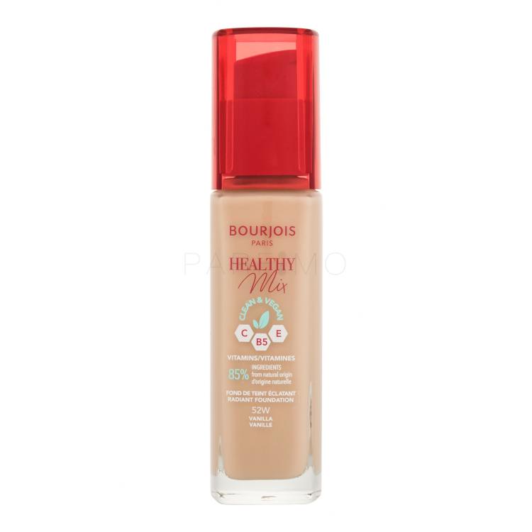 BOURJOIS Paris Healthy Mix Clean &amp; Vegan Radiant Foundation Alapozó nőknek 30 ml Változat 52W Vanilla