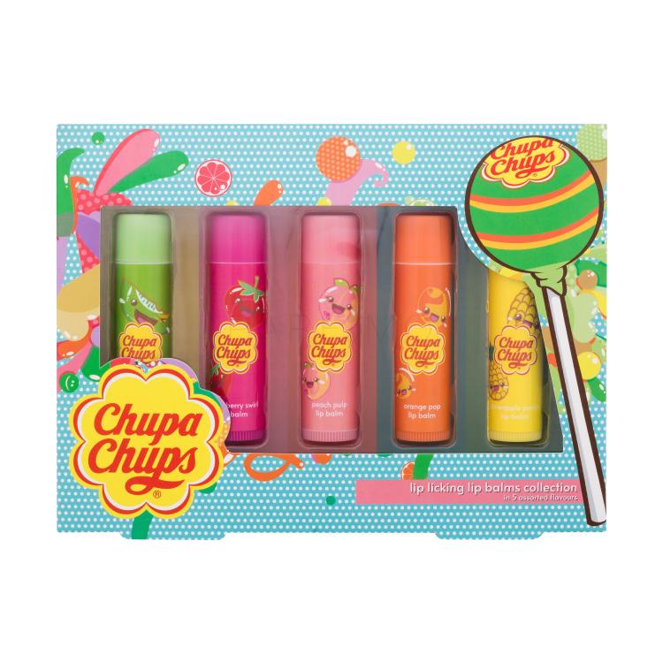 Chupa Chups Lip Balm Lip Licking Collection Ajándékcsomagok ajakbalzsamok 5 x 4 g