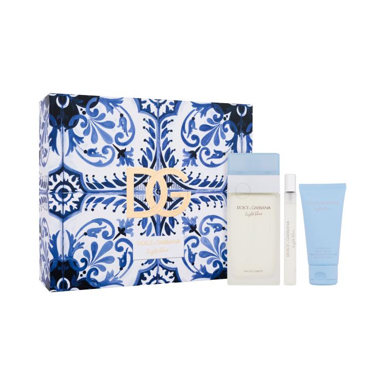 Dolce&amp;Gabbana Light Blue Ajándékcsomagok Eau de Toilette 100 ml + testápoló krém 50 ml + Eau de Toilette 10 ml