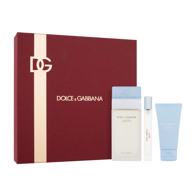 Dolce&amp;Gabbana Light Blue Ajándékcsomagok Eau de Toilette 100 ml + testápoló krém 50 ml + Eau de Toilette 10 ml