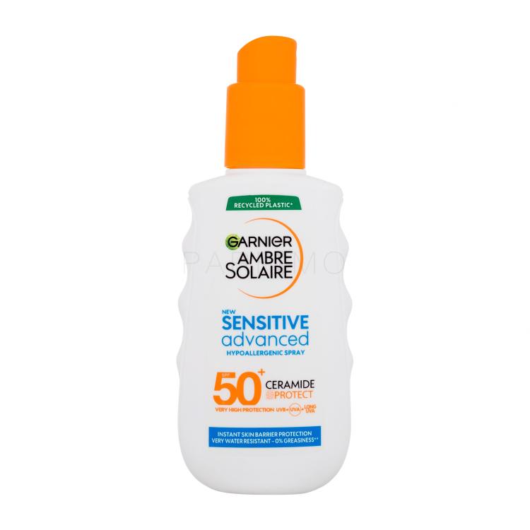 Garnier Ambre Solaire Sensitive Advanced Hypoallergenic Spray SPF50+ Fényvédő készítmény testre 150 ml