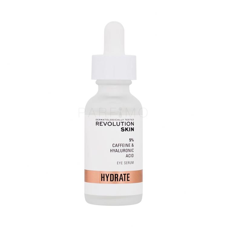 Revolution Skincare Hydrate 5% Caffeine &amp; Hyaluronic Acid Eye Serum Szemkörnyékápoló szérum nőknek 30 ml