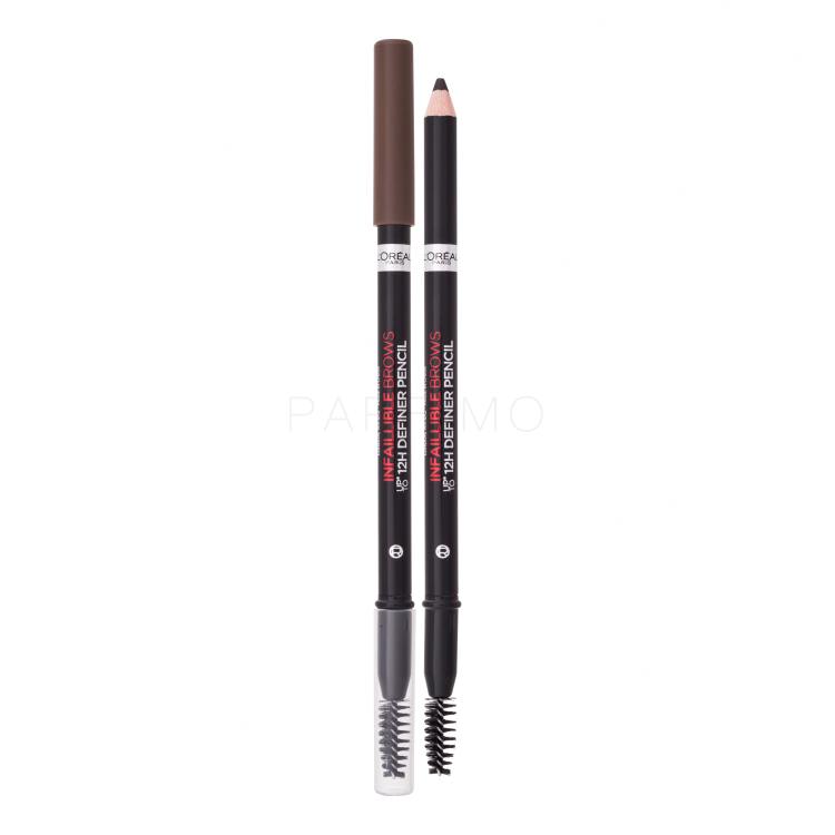 L&#039;Oréal Paris Infaillible Brows 12H Definer Pencil Szemöldökceruza nőknek 1 g Változat 3.0 Brunette