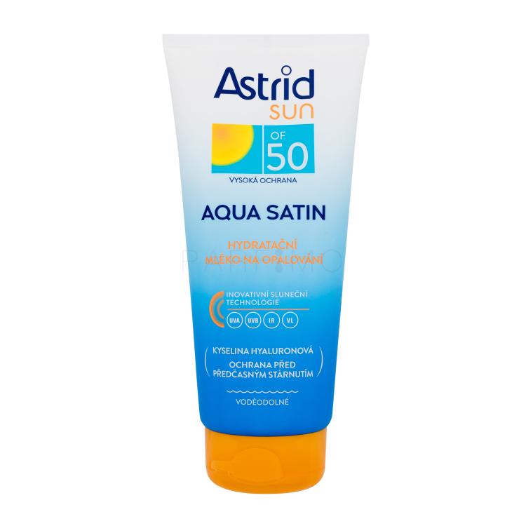 Astrid Sun Aqua Satin Moisturizing Milk SPF50 Fényvédő készítmény testre 200 ml
