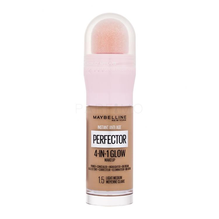 Maybelline Instant Anti-Age Perfector 4-In-1 Glow Alapozó nőknek 20 ml Változat 1.5 Light Medium