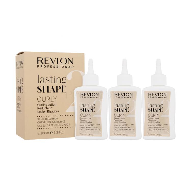 Revlon Professional Lasting Shape Curly Curling Lotion Sensitised Hair 2 Hullám elősegítése nőknek 3x100 ml sérült doboz
