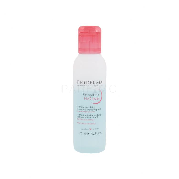 BIODERMA Sensibio H2O Eye Biphasic Micellar Makeup Remover Sminklemosó szemre nőknek 125 ml