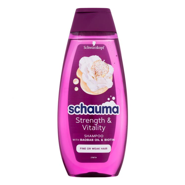 Schwarzkopf Schauma Strength &amp; Vitality Shampoo Sampon nőknek 400 ml