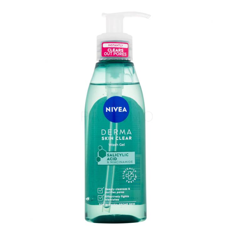 Nivea Derma Skin Clear Wash Gel Arctisztító gél nőknek 150 ml
