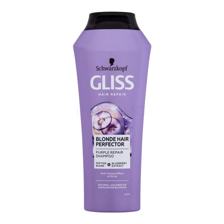 Schwarzkopf Gliss Blonde Hair Perfector Purple Repair Shampoo Sampon nőknek 250 ml