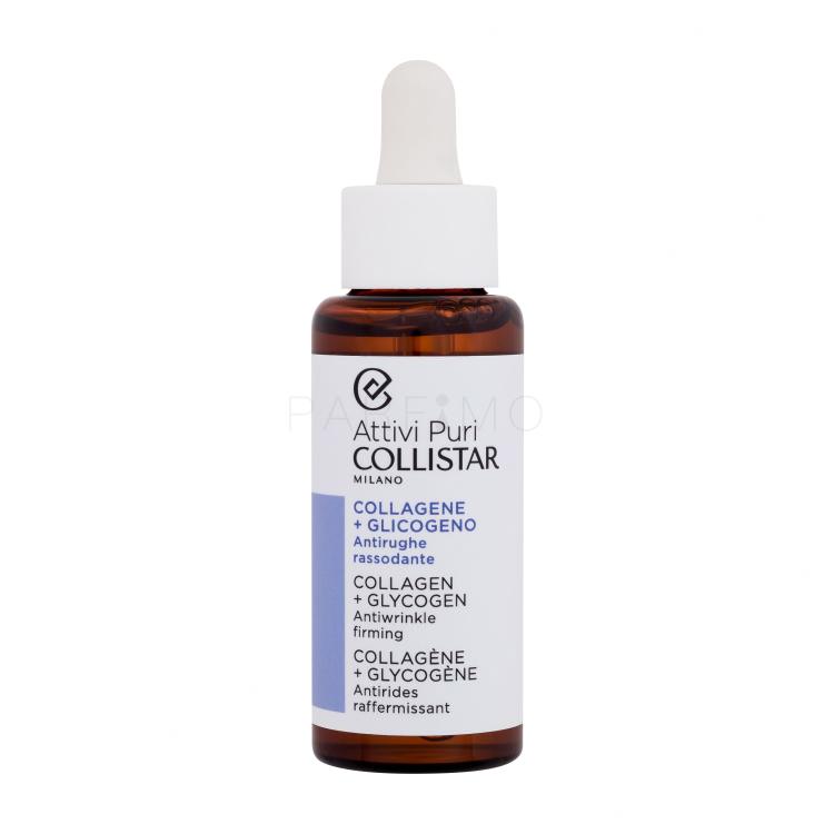 Collistar Pure Actives Collagen + Glycogen Antiwrinkle Firming Arcszérum nőknek 50 ml