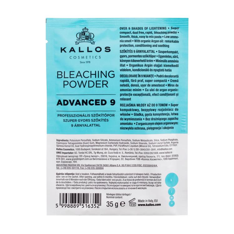 Kallos Cosmetics KJMN Advanced 9 Bleaching Powder Hajfesték nőknek 35 g