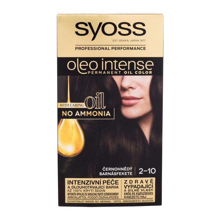 Syoss Oleo Intense Permanent Oil Color Hajfesték nőknek 50 ml Változat 2-10 Black Brown sérült doboz