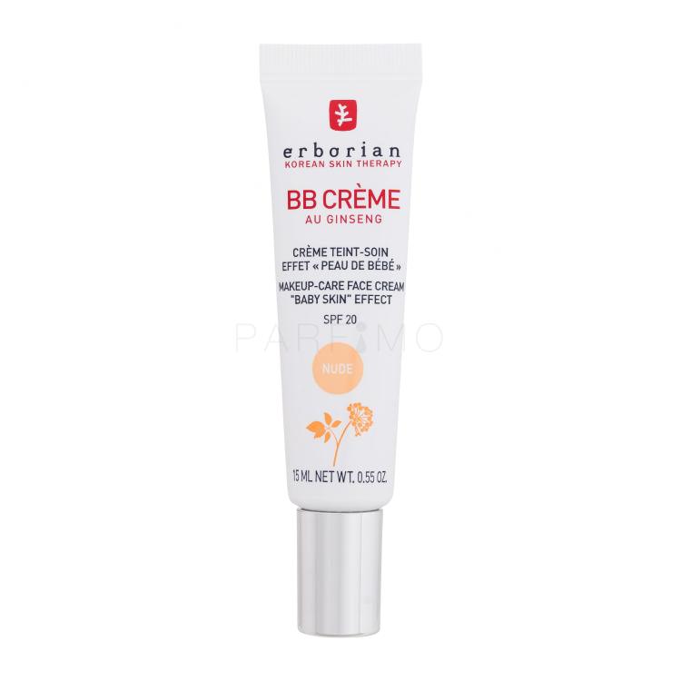 Erborian BB Crème Makeup-Care Face Cream SPF20 BB krém nőknek 15 ml Változat Nude