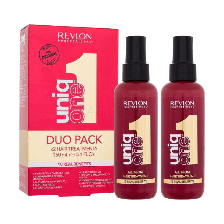 Revlon Professional Uniq One All In One Hair Treatment Duo Pack Öblítést nem igénylő hajápoló nőknek Szett