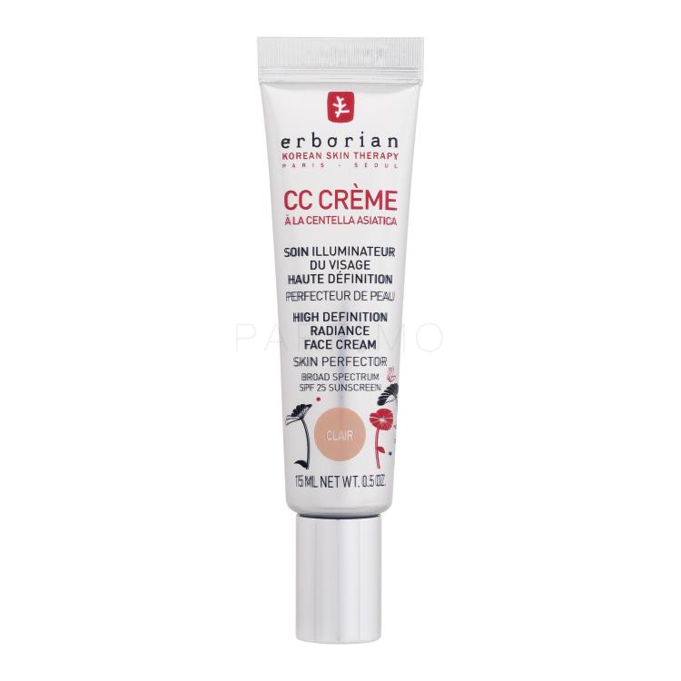 Erborian CC Crème High Definition Radiance Face Cream CC krém nőknek 15 ml Változat Clair