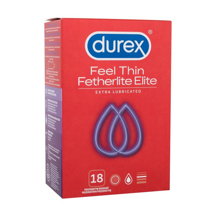 Durex Feel Thin Extra Lubricated Óvszer férfiaknak Szett