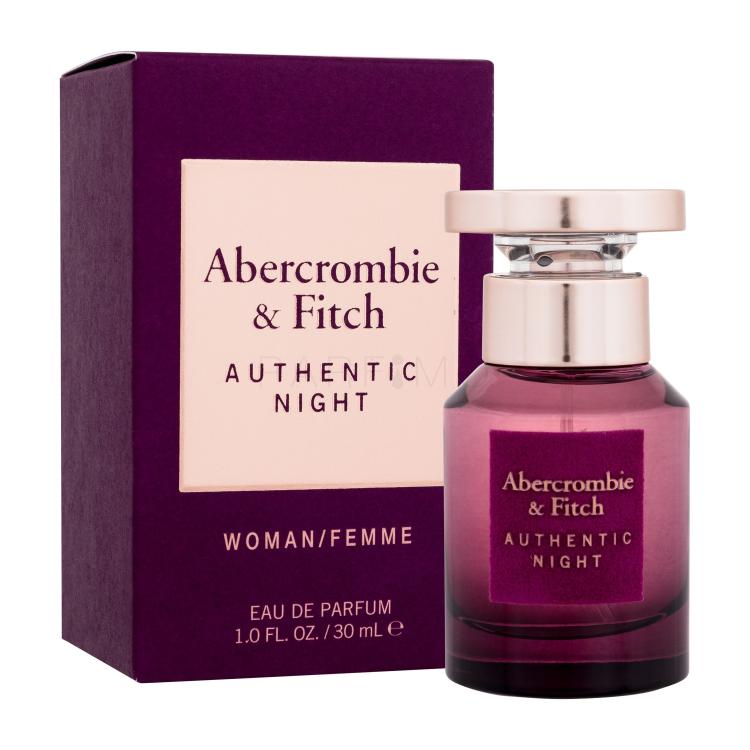 Abercrombie &amp; Fitch Authentic Night Eau de Parfum nőknek 30 ml