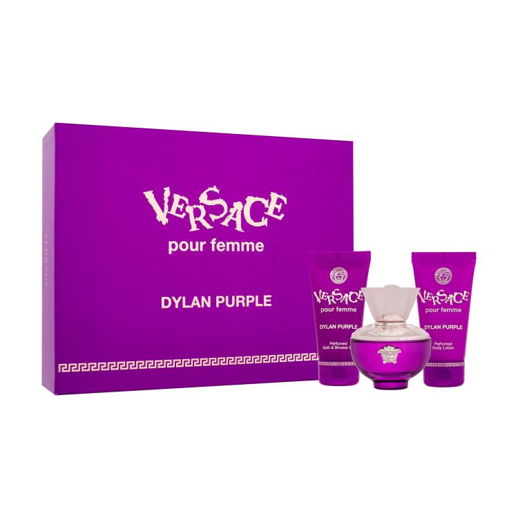 Versace Pour Femme Dylan Purple Ajándékcsomagok eau de parfum 50 ml + tusfürdő 50 ml + testápoló tej 50 ml