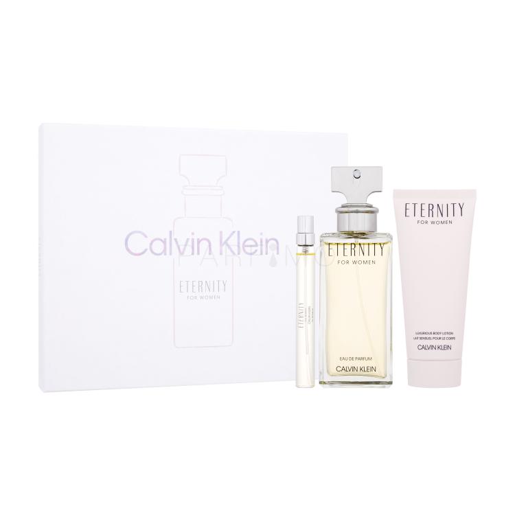Calvin Klein Eternity SET3 Ajándékcsomagok eau de parfum 100 ml + testápoló tej 100 ml + eau de parfum 10 ml
