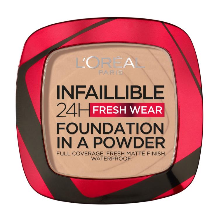 L&#039;Oréal Paris Infaillible 24H Fresh Wear Foundation In A Powder Alapozó nőknek 9 g Változat 130 True Beige
