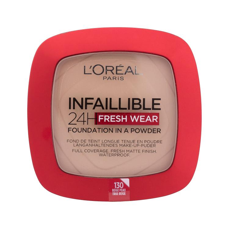L'Oréal Paris Infaillible 24H Fresh Wear Foundation In A Powder Alapozó nőknek 9 g Változat 130 True Beige